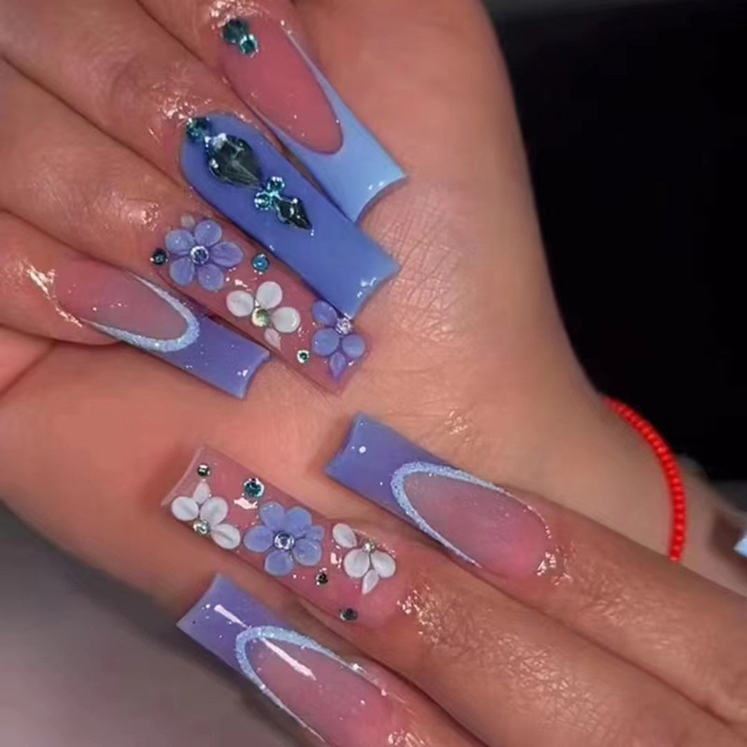 Glamorous Glittery Stiletto Press-On Nails Kalsten