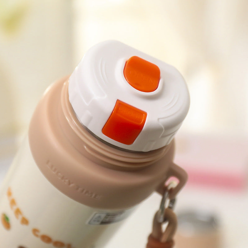 Women's Insulated Thermos Bottle with Fun Bear Design Kalsten