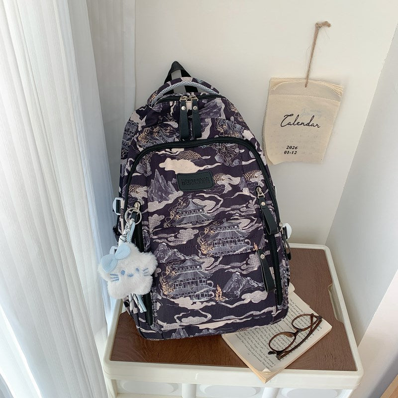 Stylish Illustrated Backpack Kalsten