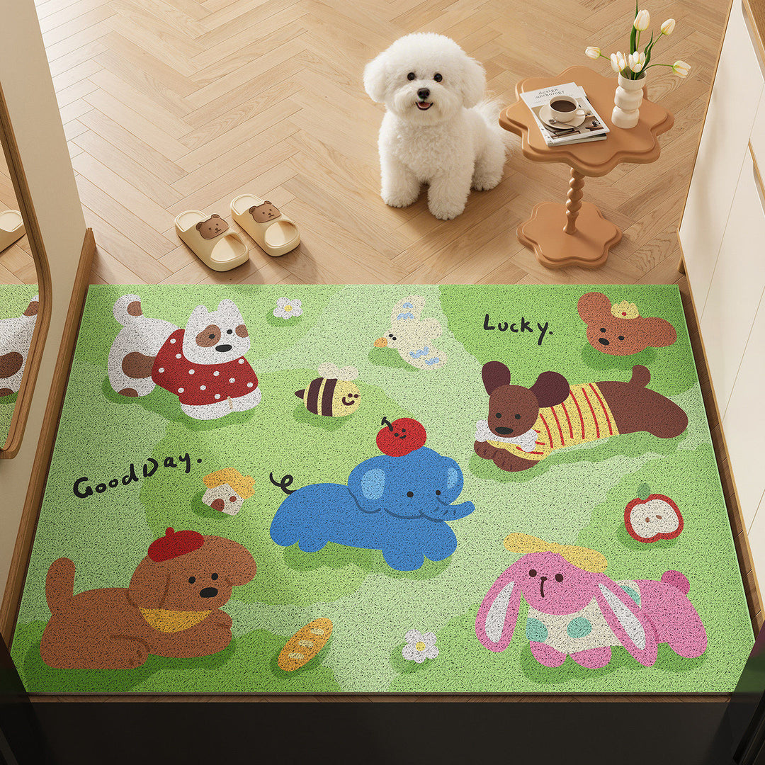 Playful Dog-Themed Area Mat