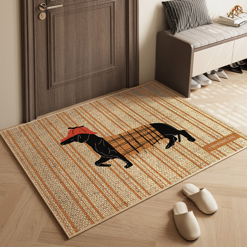 Decorative Dachshund Print Area Mat Kalsten