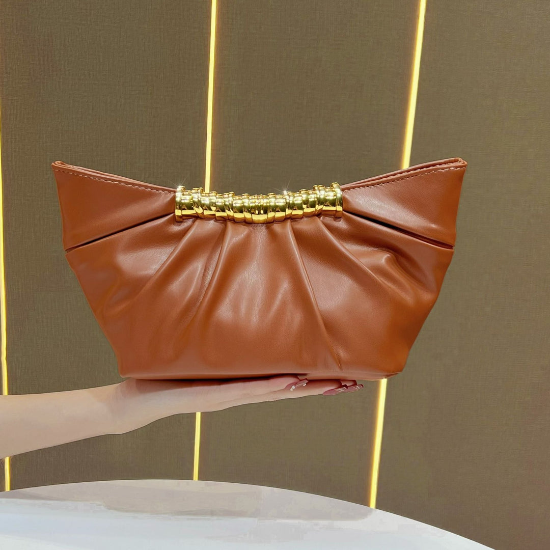 Stylish Pleated Handheld Handbag