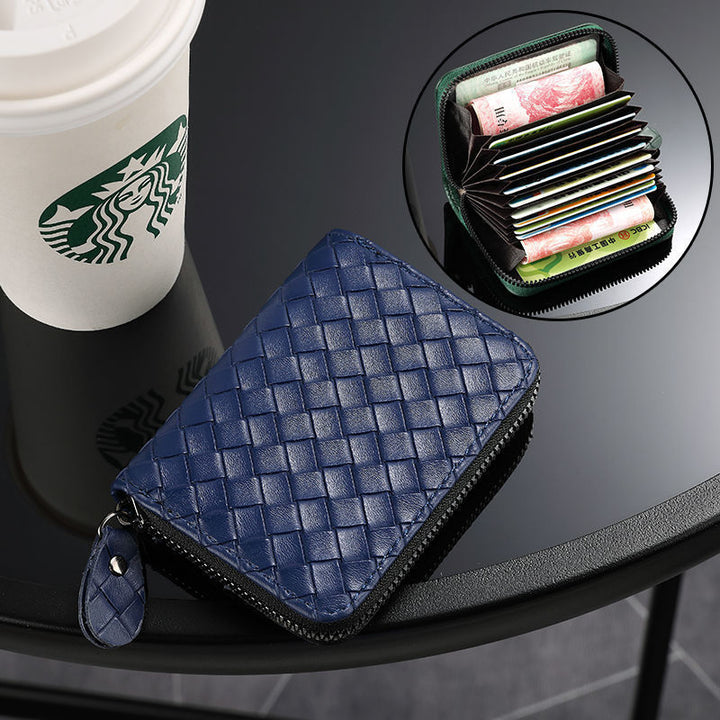 Compact Woven Zippered Card Holder Kalsten