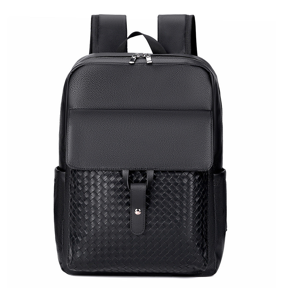 Elegant Textured Leather Backpack Kalsten