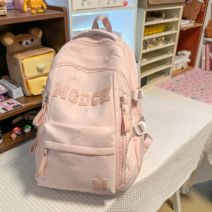 Embroidered Floral Printed Backpack Kalsten