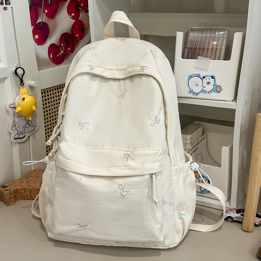 Embroidered Casual School Backpack