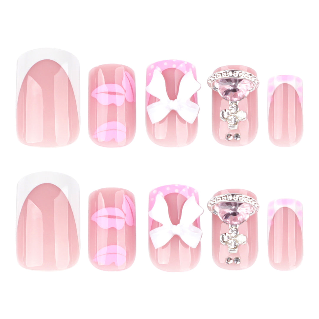 Artful Nail Art with Glitter and Flower Design Kalsten