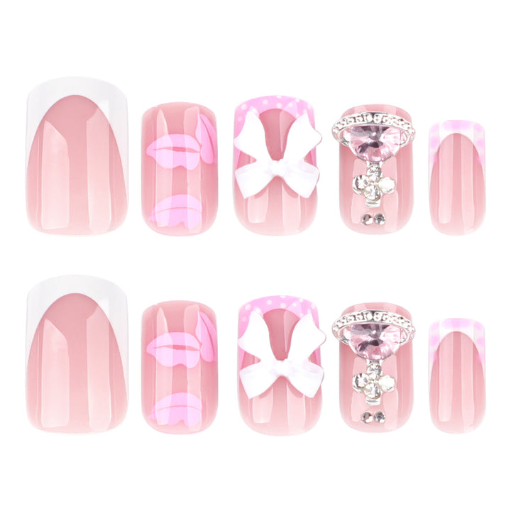 Artful Nail Art with Glitter and Flower Design Kalsten