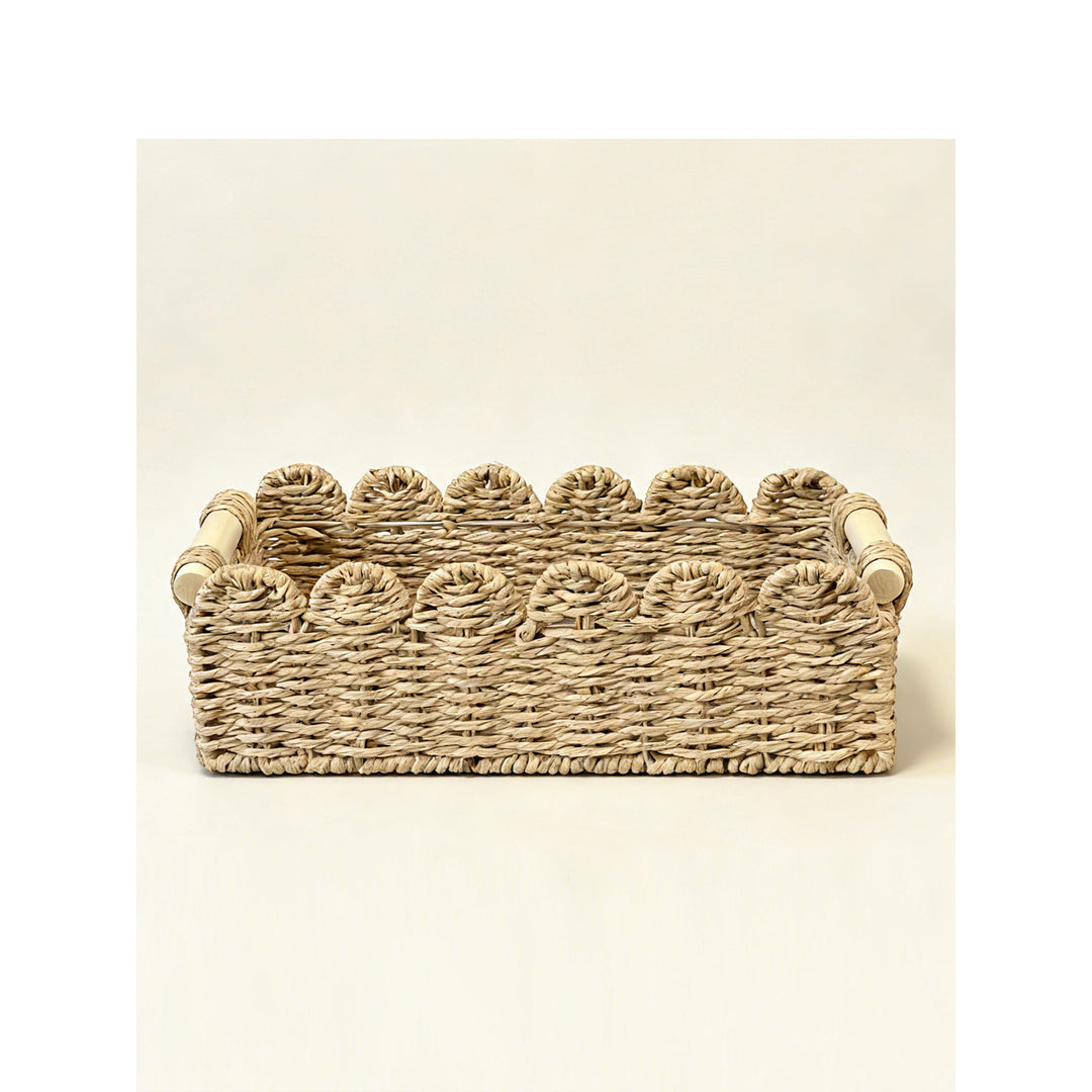 Decorative storage basket with ergonomic handles Kalsten