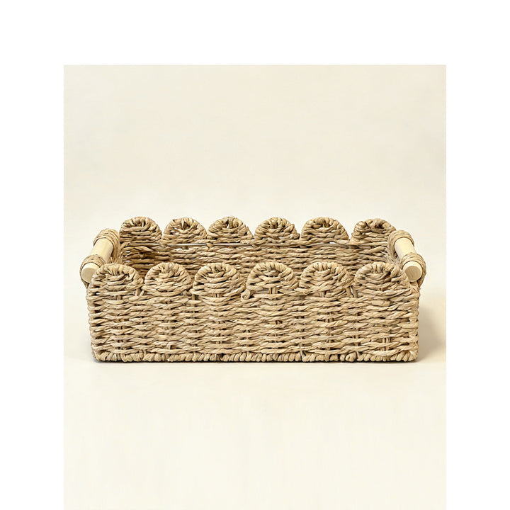 Decorative storage basket with ergonomic handles Kalsten