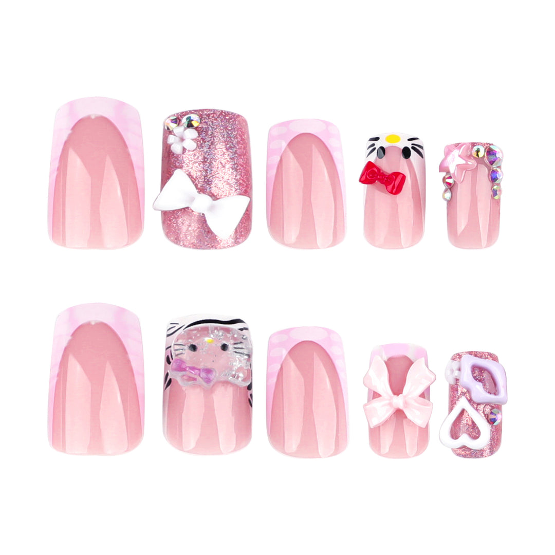 Artful nail art with cute motif accents Kalsten