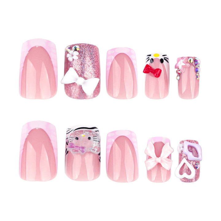Artful nail art with cute motif accents Kalsten