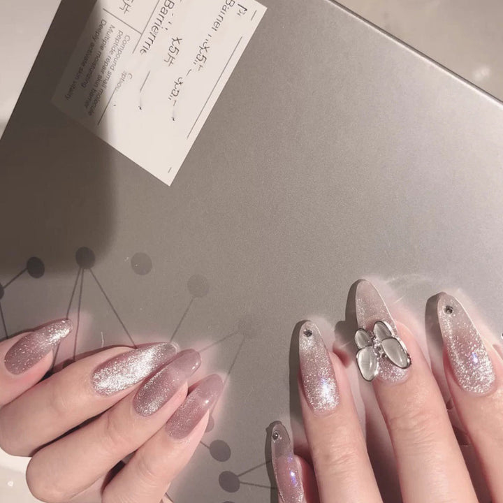 Exquisite Butterfly-Embellished Press-On Nail Art