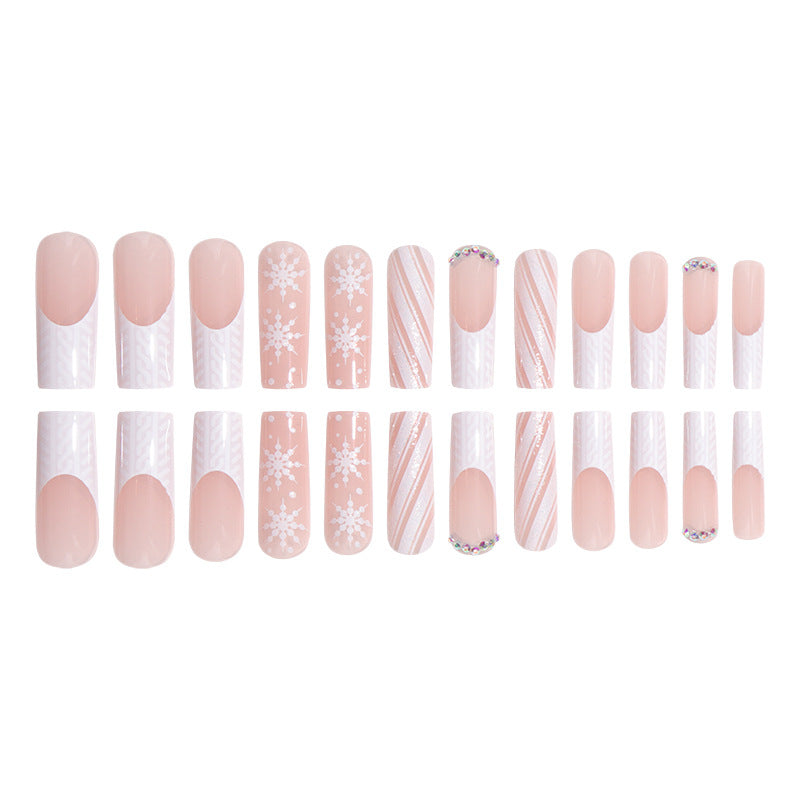Artistic Snowflake-Inspired Press-On Nails Kalsten