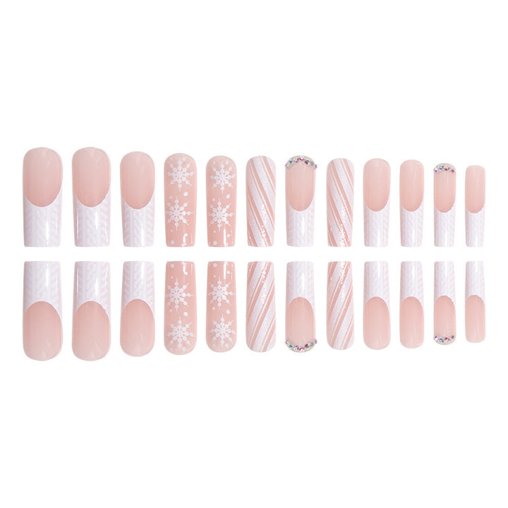 Artistic Snowflake-Inspired Press-On Nails Kalsten