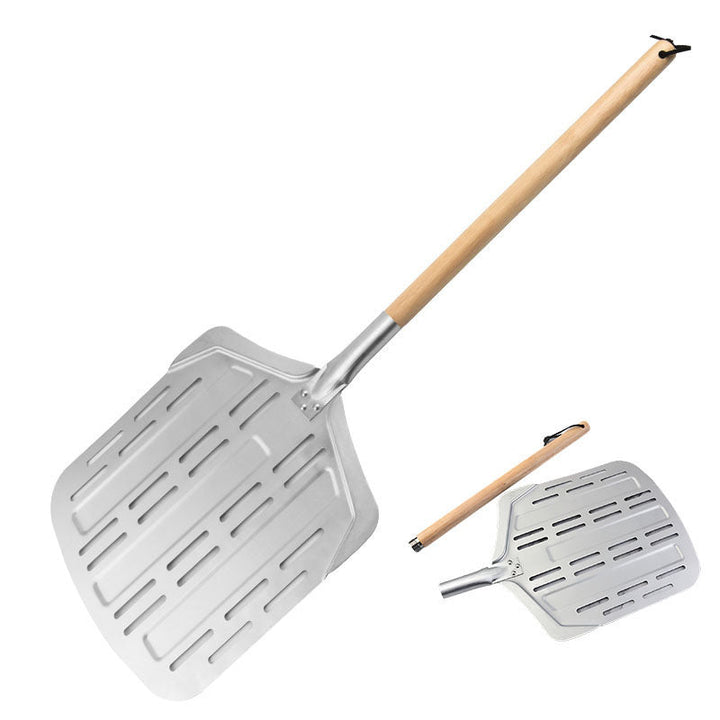 perforated aluminum pizza peel with detachable hardwood handle Kalsten