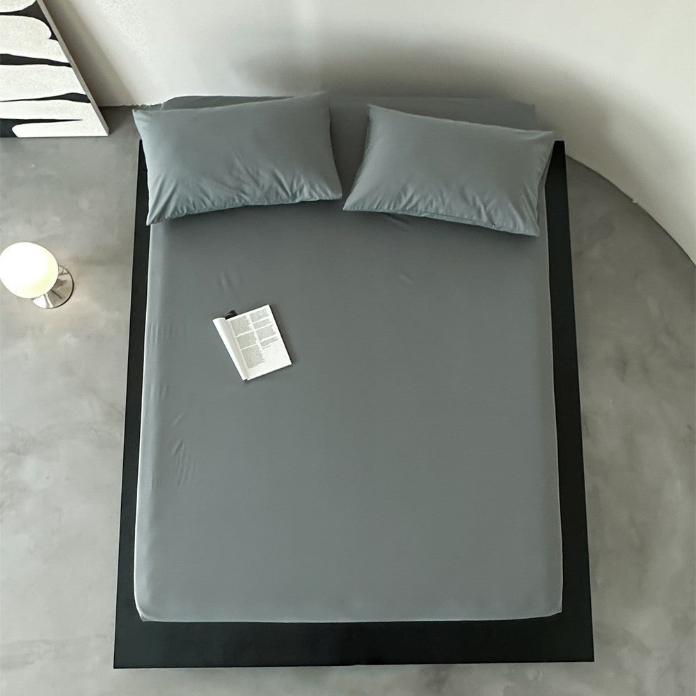 Fitted sheet set with pillowcases made of extra soft cotton jersey and deep hem