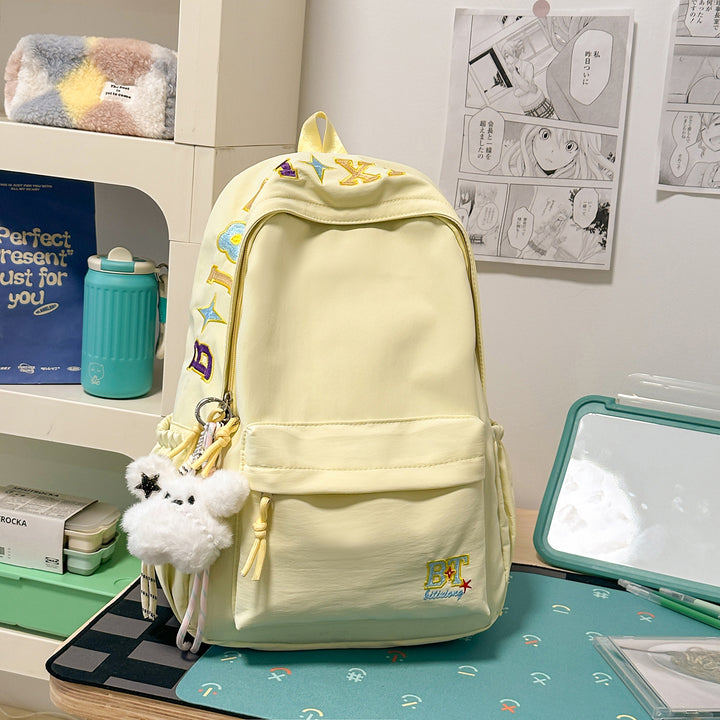 Trendy Embroidered School Backpack Kalsten