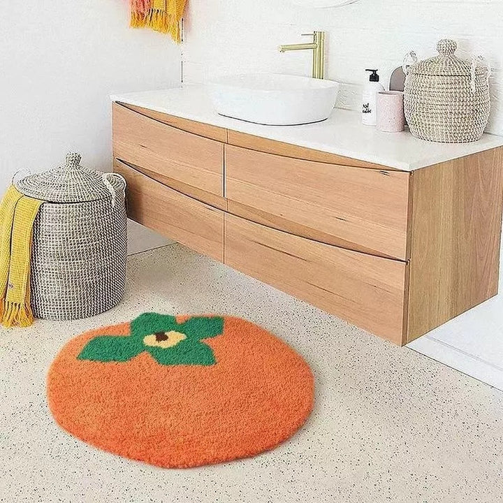 Lemon-Shaped Plush Bath Mat