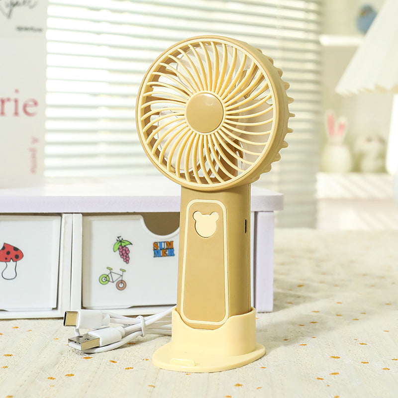 Women's portable mini hand fan with USB connection and flexible tilt Kalsten
