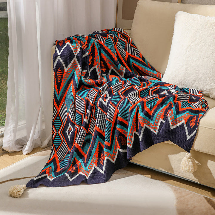 Bohemian Patterned Throw Blanket Kalsten