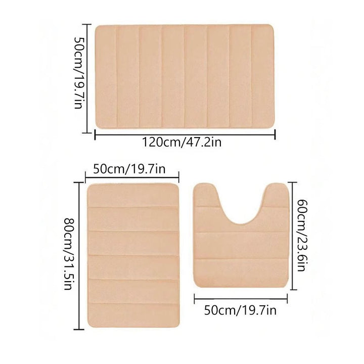 Non-Slip Bathroom Mat Set for Home Use