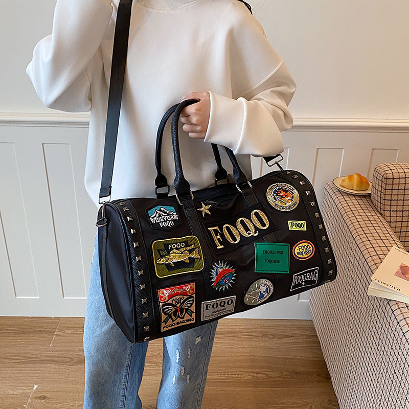 Stylish Patchwork Weekend Duffel Bag Kalsten
