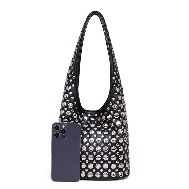 Studded Leather Shoulder Bag Kalsten