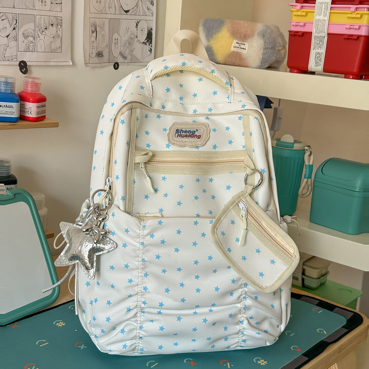 Stylish Multi-Pocket Backpack with Star Accents Kalsten