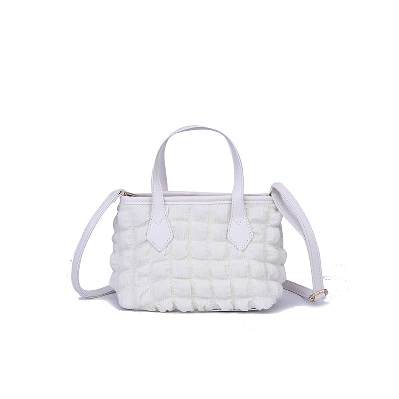 Textured Mini Satchel Handbag