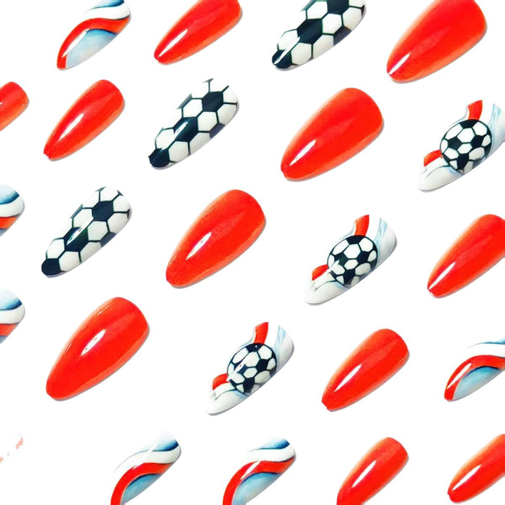 Sporty Soccer-Themed Nail Art Kalsten