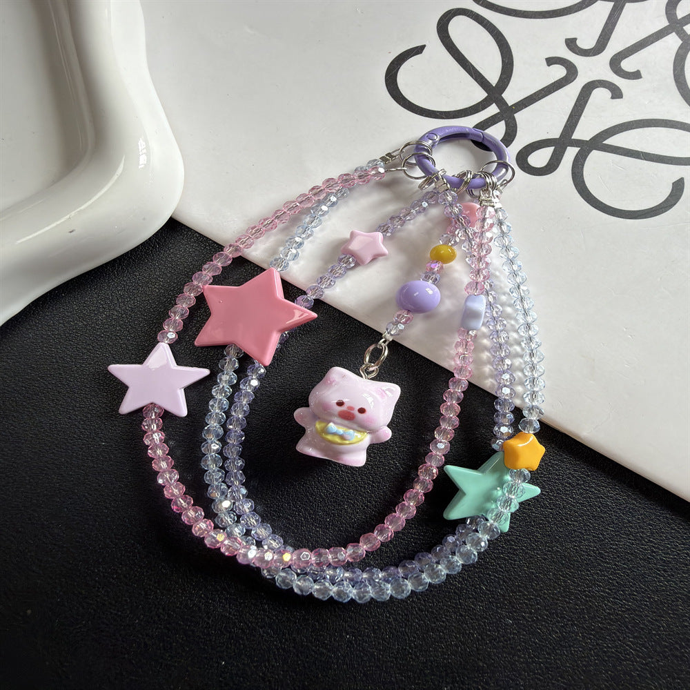 Whimsical Star and Animal Charm Lanyard Kalsten