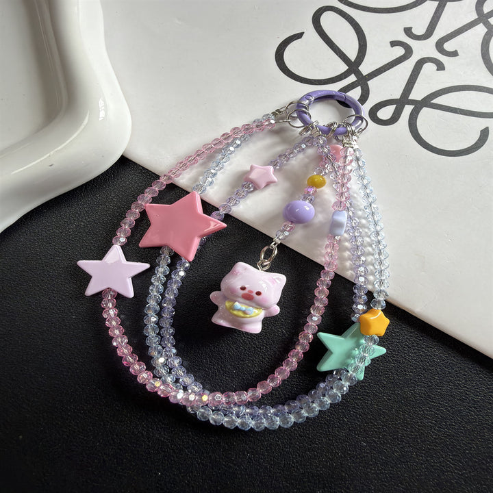 Whimsical Star and Animal Charm Lanyard Kalsten