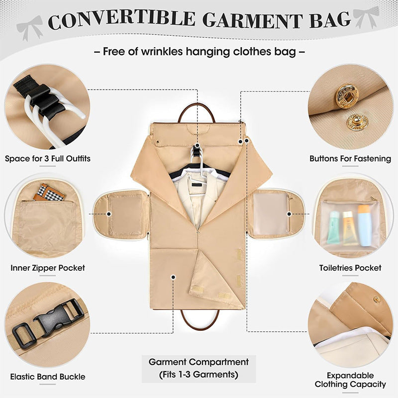 Exclusive travel bag with integrated suit storage Kalsten