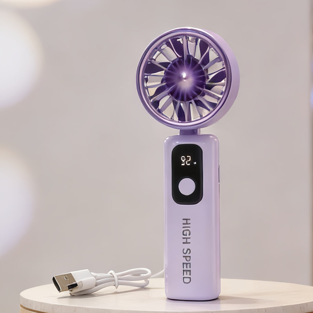 Ladies portable high-speed fan with LCD display Kalsten
