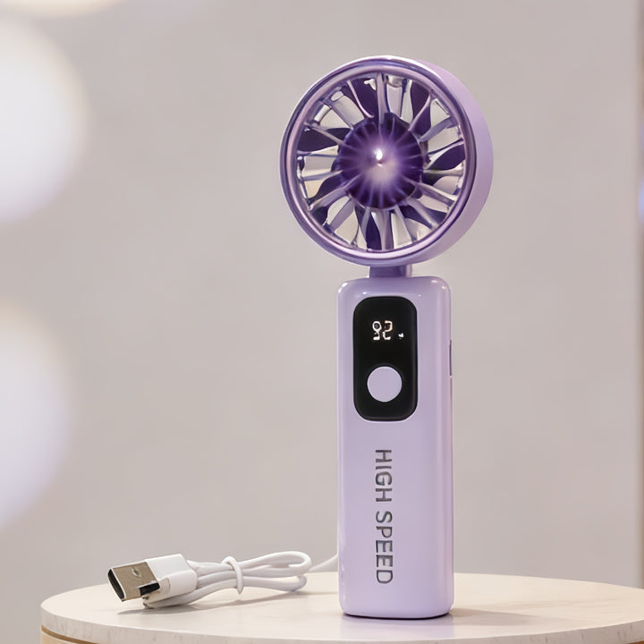 Ladies portable high-speed fan with LCD display Kalsten