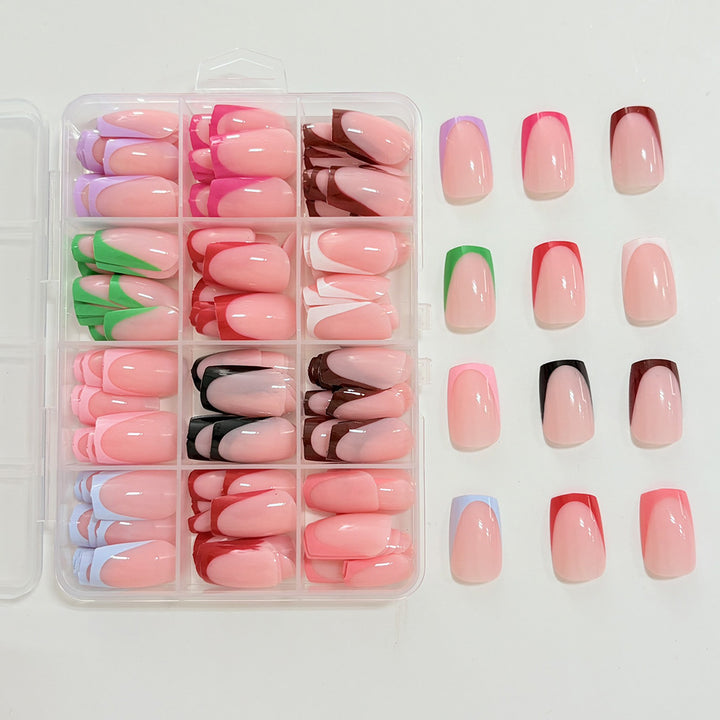 Customizable Full Cover Press-On Nail Tips Set
