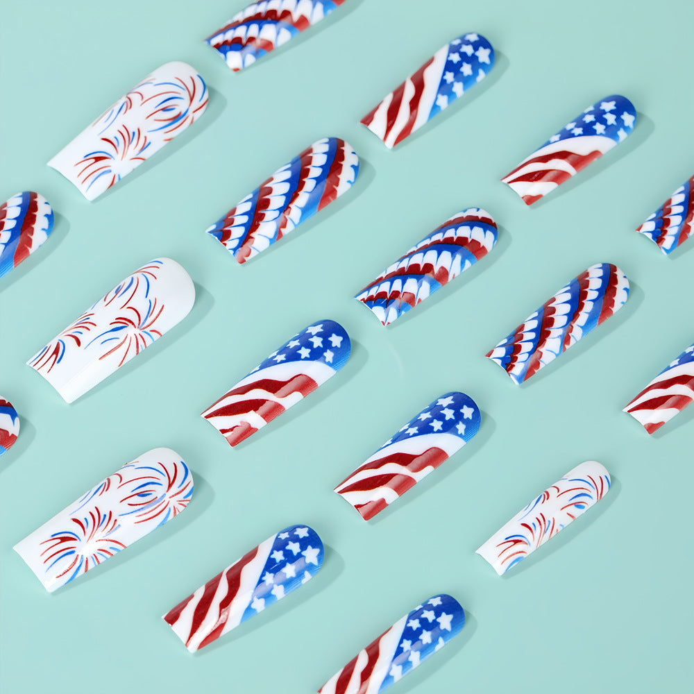 Artificial nails with patriotic patterns Kalsten