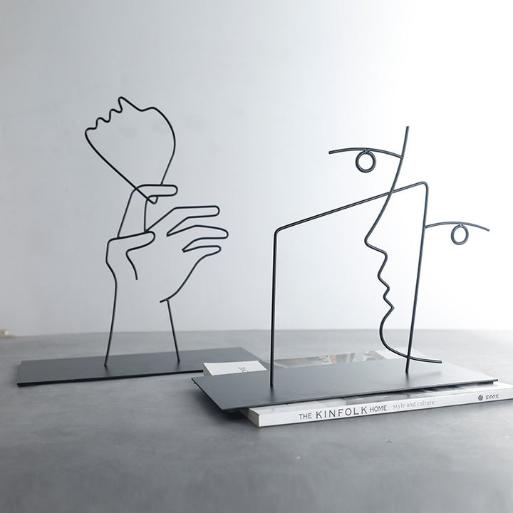 Abstract Line Art Sculpture