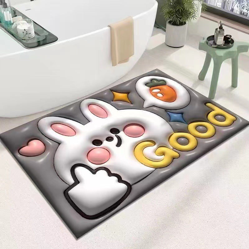 Cute Cartoon Cat Shape Bath Mat Kalsten