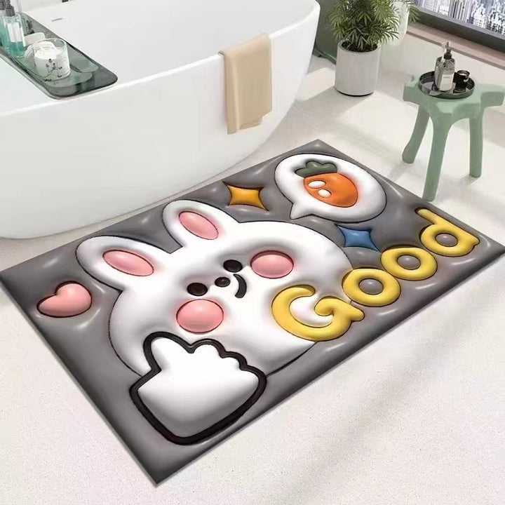 Cute Cartoon Cat Shape Bath Mat Kalsten