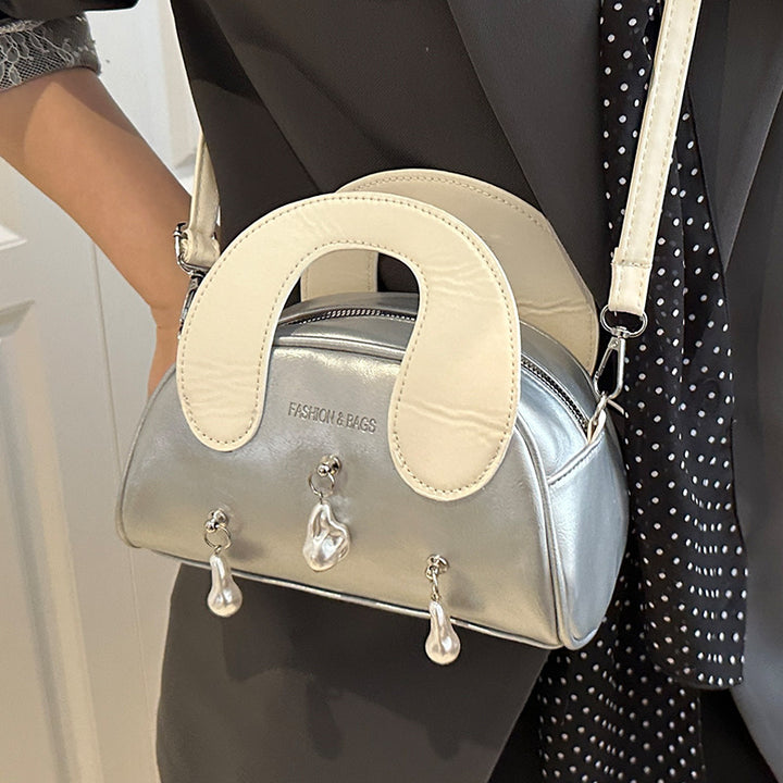 Elegant Pearl-Embellished Handbag