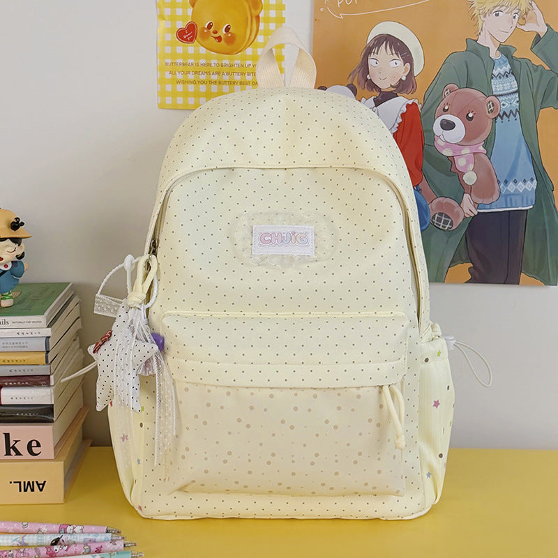 Cute Polka Dot Patterned Casual Backpack Kalsten