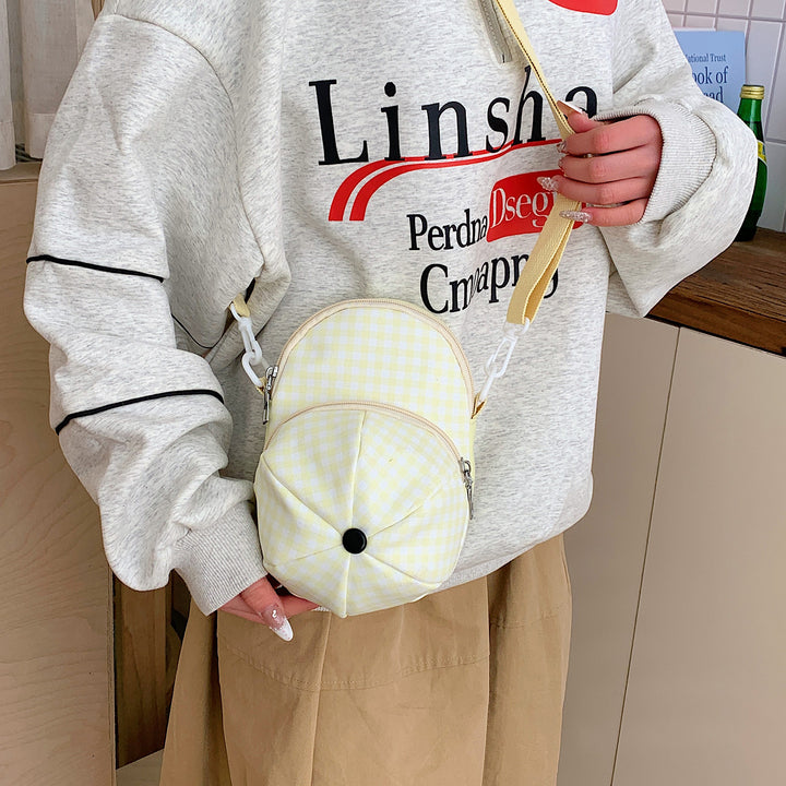 Stylish Gingham Crossbody Bag