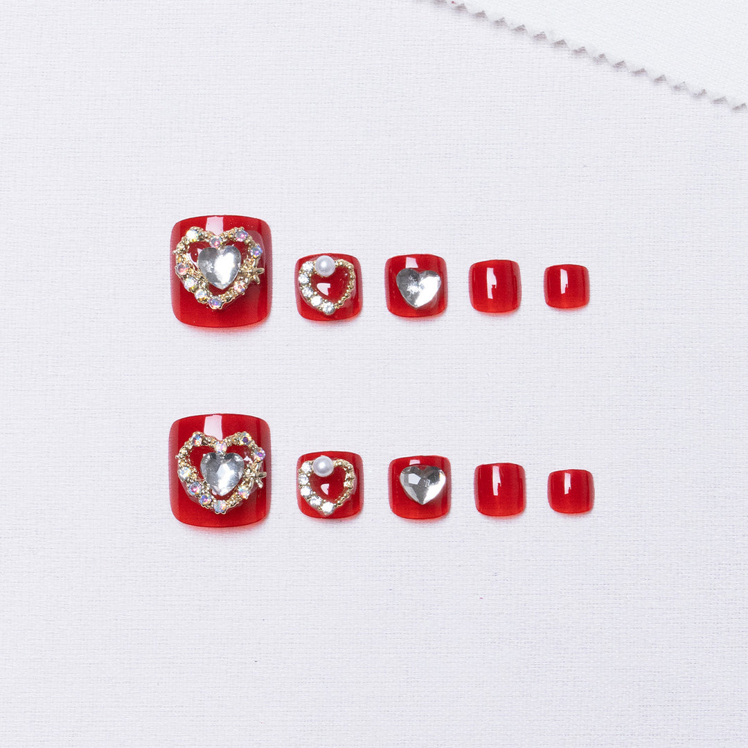 Heart-Embellished Pedicure Kit