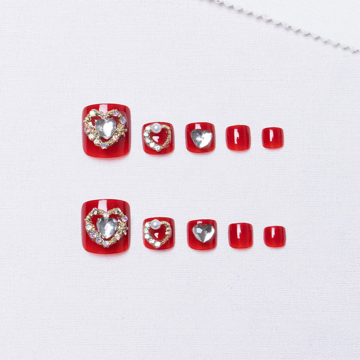 Heart-Embellished Pedicure Kit