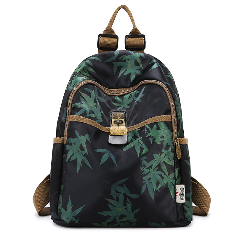 Floral Print Canvas Backpack Kalsten