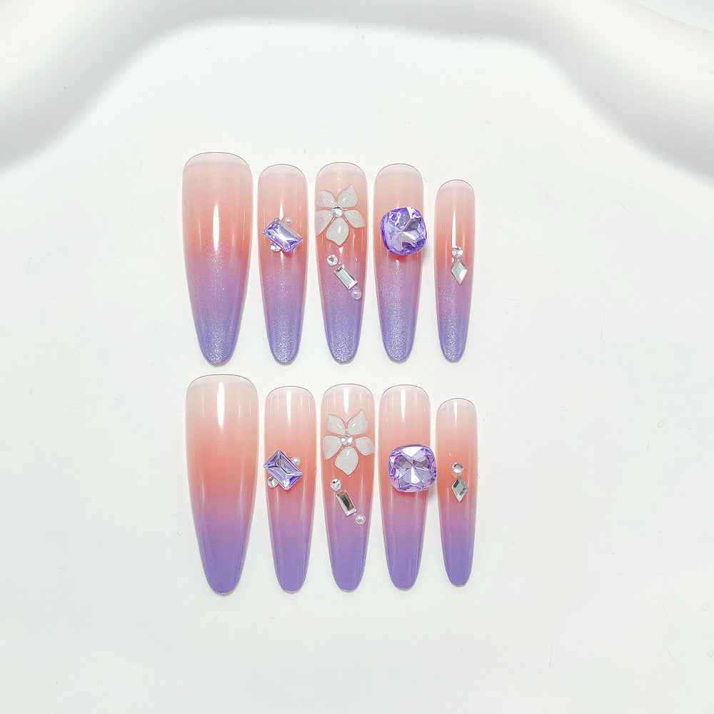Creative Nail Art Set with Glitter and Flower Design Kalsten