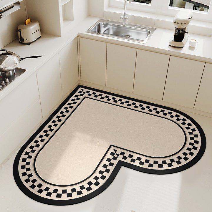 Heart-Shaped Kitchen Mat