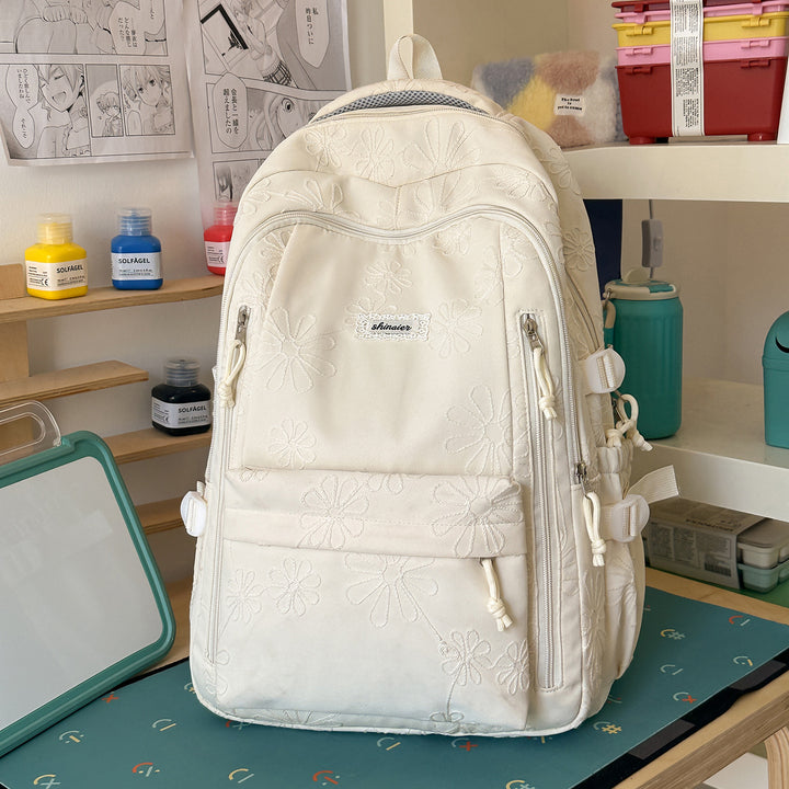 Embroidered Floral Patterned Backpack Kalsten
